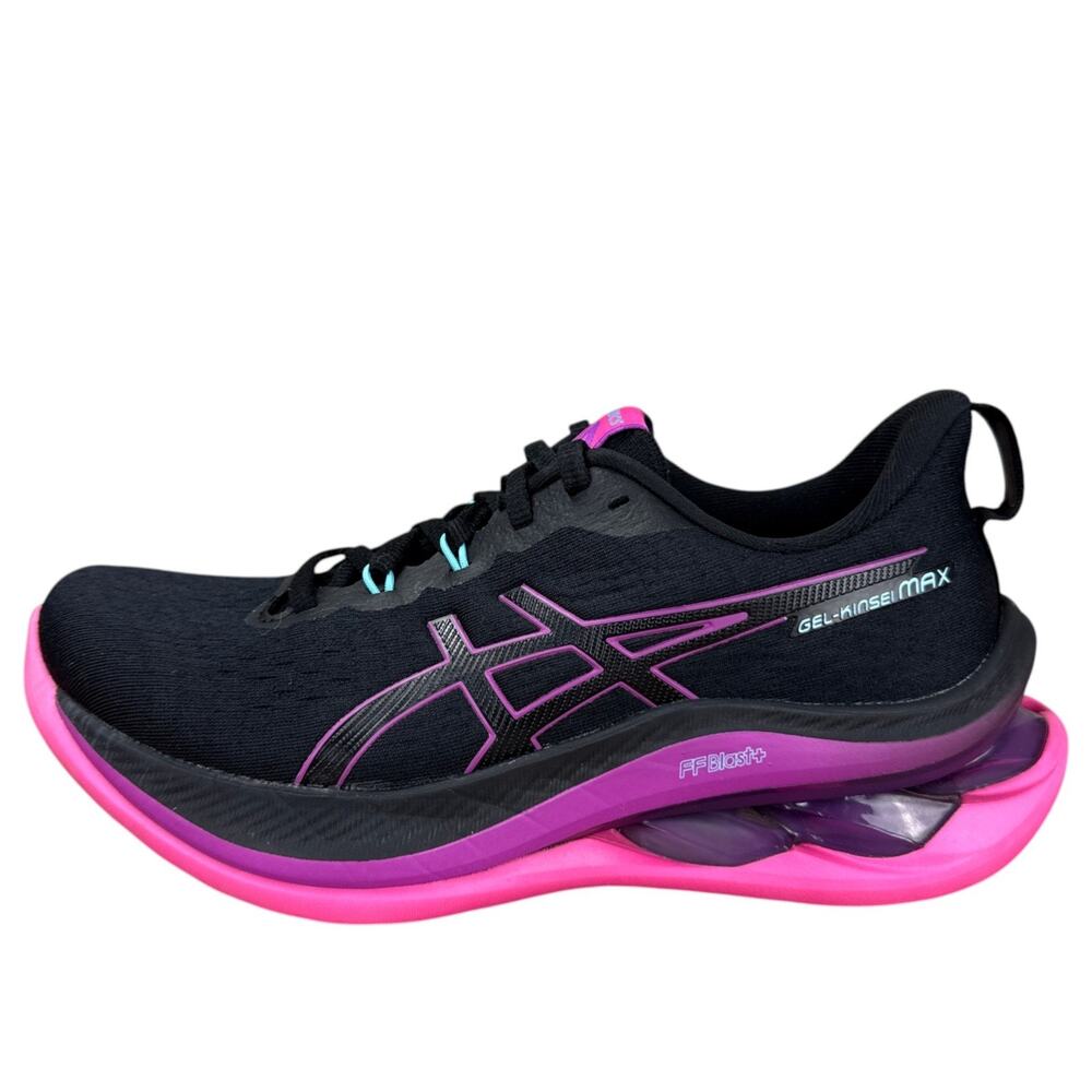 ASICS GEL-Kinsei Max Womens 7.5 Black Pink Running Shoes Y2K Cyber Futuristic